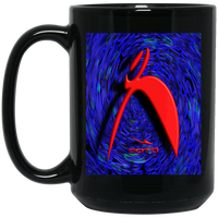 Thumbnail for OOTO - BIG STEPPIN GLYPHIC AND SHADOW 3D EFFECT EN PLASMATIVERSE - BM15OZ 15 oz. Black Mug - 1 COLOR -