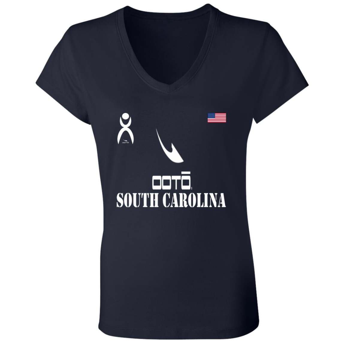 OOTO - SOUTH CAROLINA - B6005 Ladies' Jersey V-Neck T-Shirt - 6 COLORS -