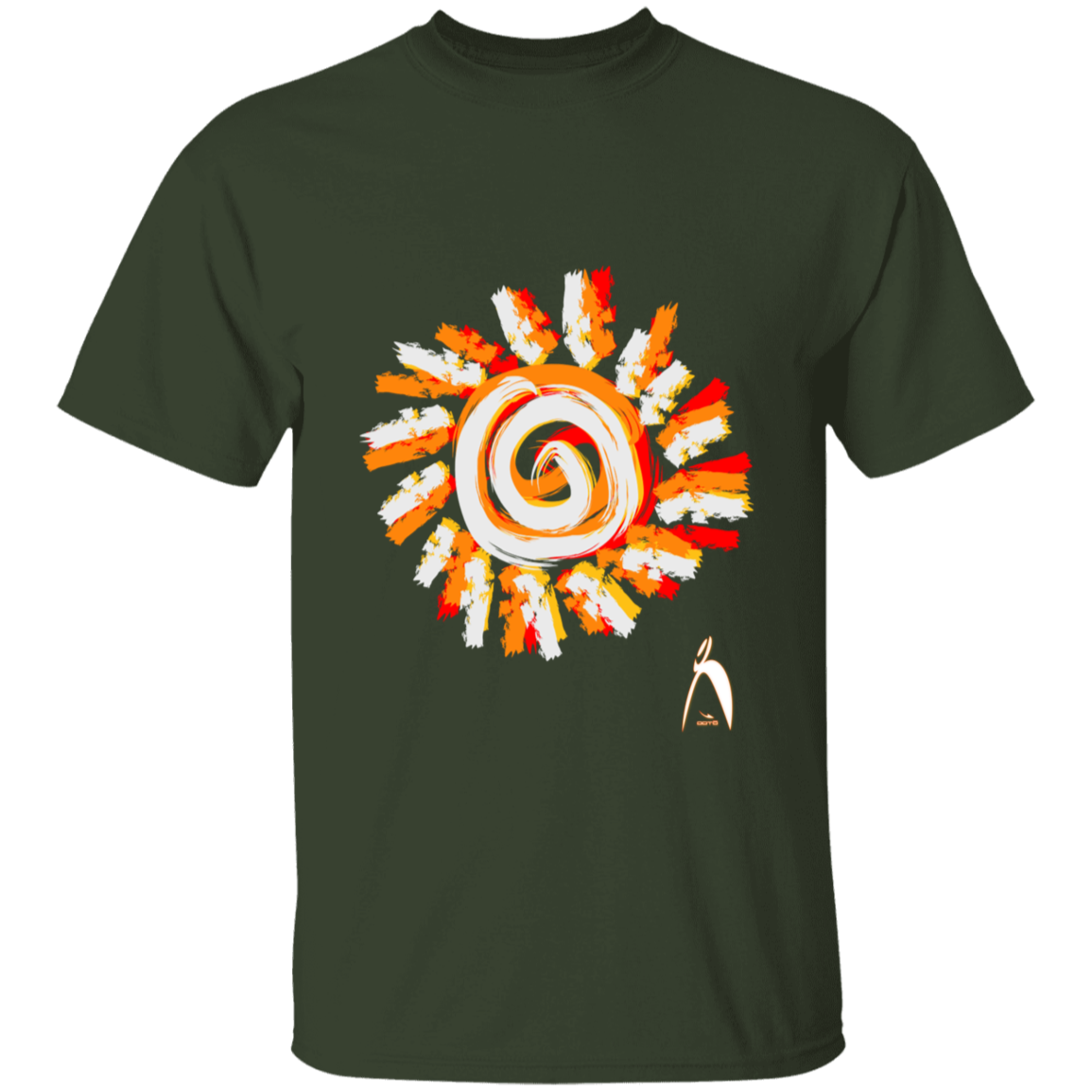 OOTO - PAINTED SUN WITH BIG STEPPIN GLYPHIC - G500B Youth 5.3 oz 100% Cotton T-Shirt - 14 COLORS -