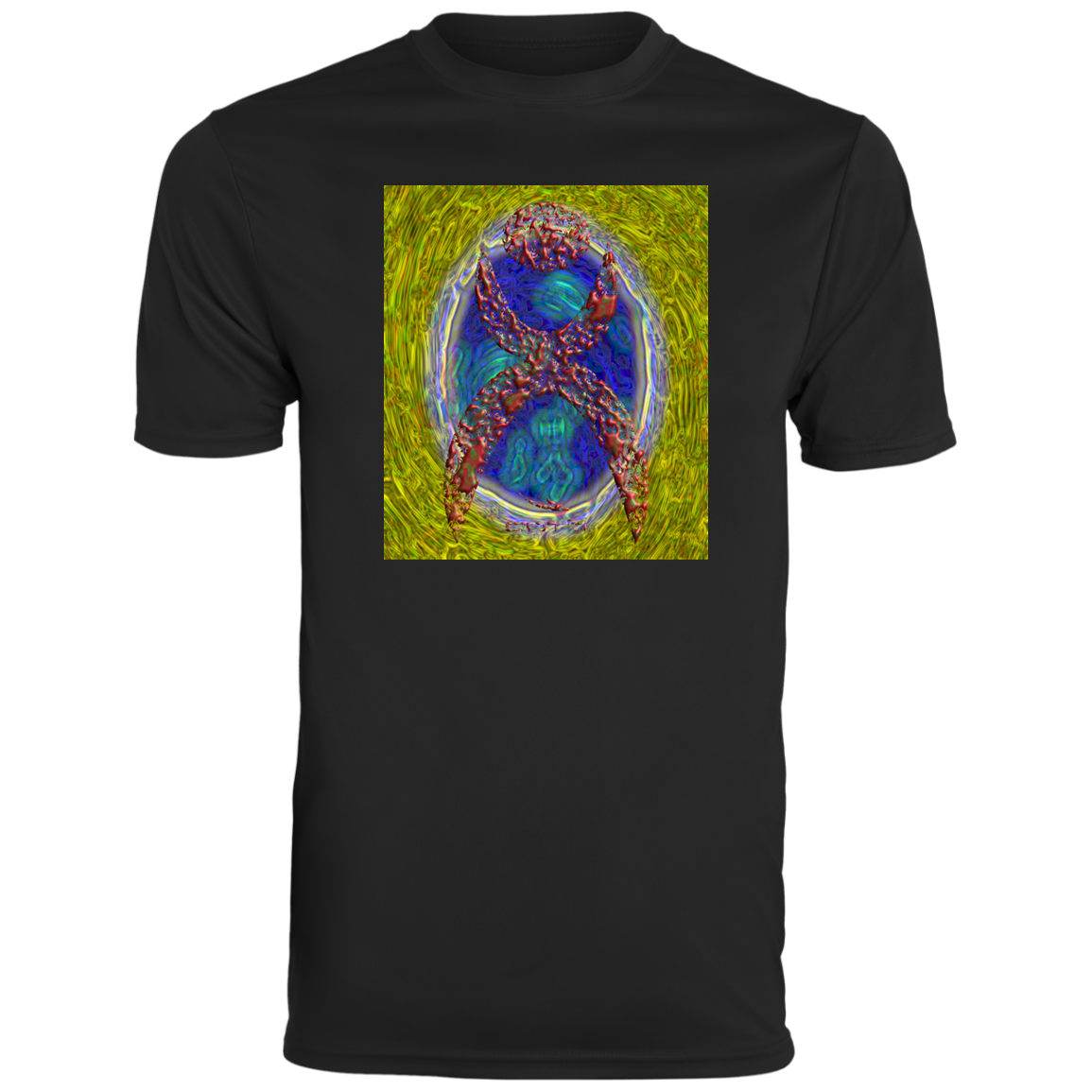 OOTO - GLYPHIC EN HALTED PHASE OVER NEW LIFE IRIDESCENT POOL - 791 Youth Moisture-Wicking Tee - 1 COLOR -