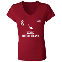 Thumbnail for OOTO - RHODE ISLAND - B6005 Ladies' Jersey V-Neck T-Shirt - 6 COLORS -