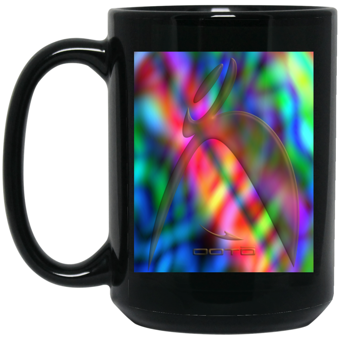 GLYPHIC BIG STEPPIN EN GLASS PLASMATIC - BM15OZ 15 oz. Black Mug - 1 COLOR -