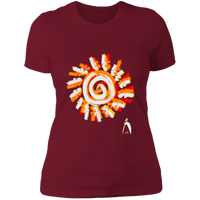 Thumbnail for PAINTED SUN WITH BIG STEPPIN GLYPHIC - NL3900 Ladies' Boyfriend T-Shirt - 12 COLORS -