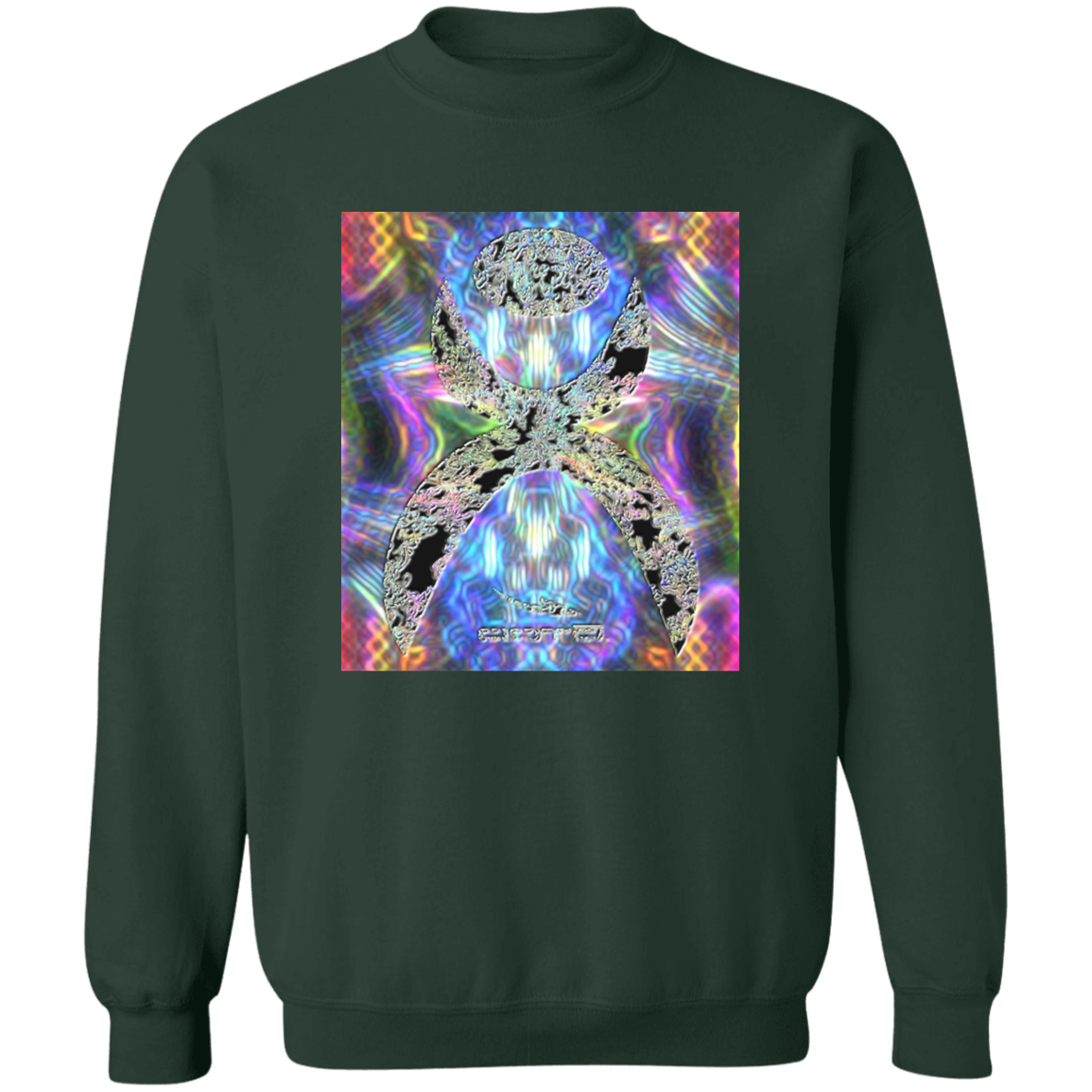 OOTO - GLYPHIC EN HALTED PHASE PLASMATIC NEON - G180 Crewneck Pullover Sweatshirt - 10 COLORS -