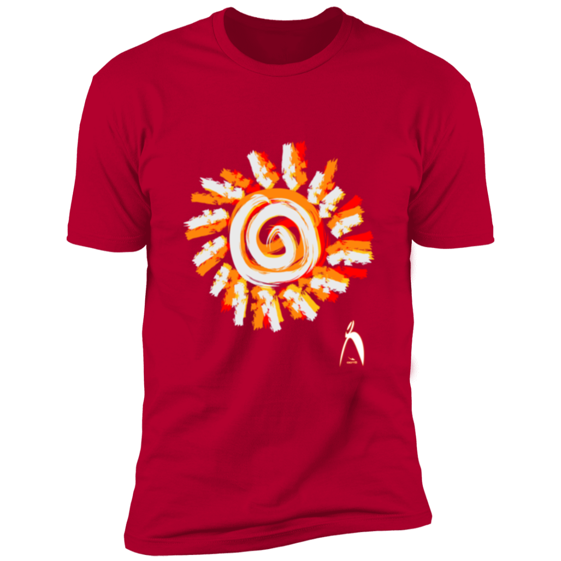 PAINTED SUN WITH BIG STEPPIN GLYPHIC - NL3600 Premium Short Sleeve T-Shirt - 8 COLORS -