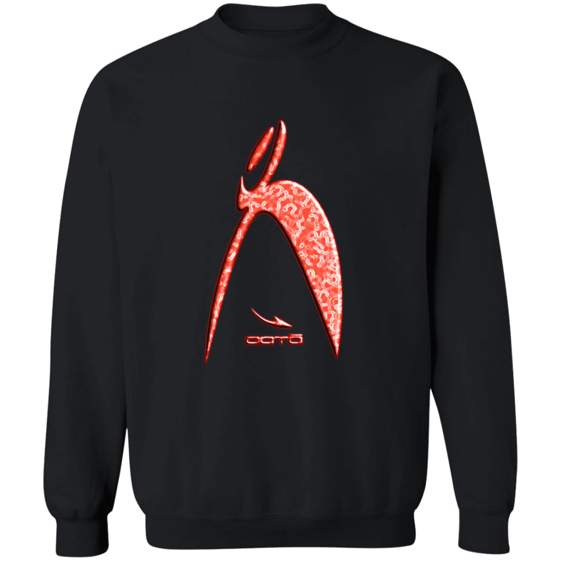 OOTO - BIG STEPPIN GLYPHIC NEON RINGS RED - G180 Crewneck Pullover Sweatshirt - 10 COLORS -