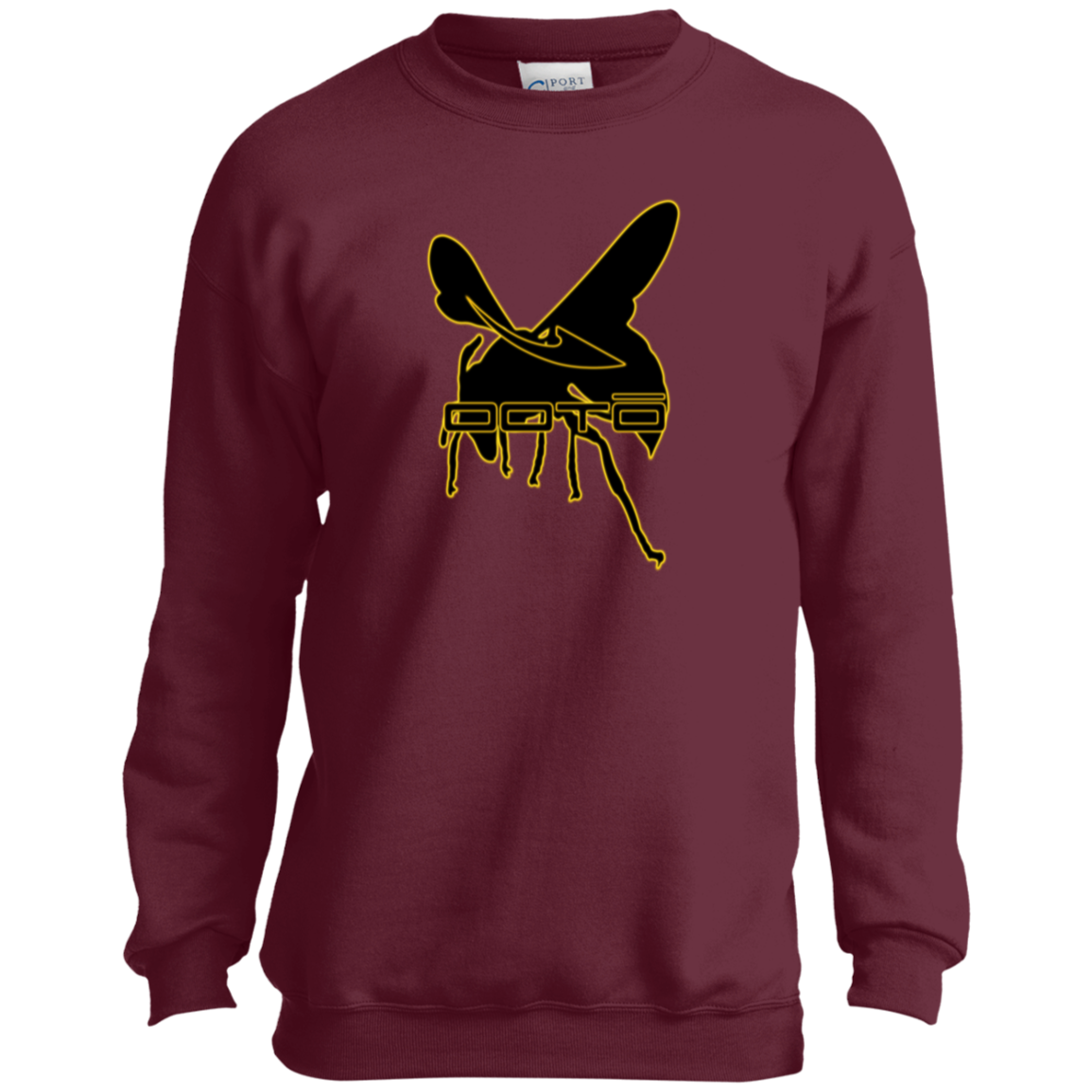 OOTO - DASH AND HORNET BLACK - PC90Y Youth Crewneck Sweatshirt - 5 COLORS -