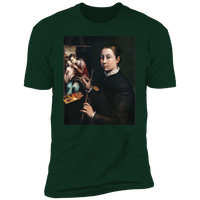 Thumbnail for SOFONISBA ANGUISSOLA - SELF PORTRAIT AT THE EASEL - ca.1556-1565 - LANCUT CASTLE / POLAND - NL3600 Premium Short Sleeve T-Shirt - 7 COLORS -