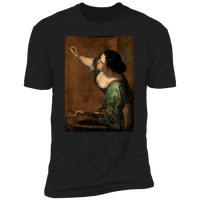 Thumbnail for ARTEMISIA GENTILESCHI - CIRCA 1638-1639 - Cumberland Gallery / Hampton Court Place - Self Portrait as the Allegory of Painting - NL3600 Premium Short Sleeve T-Shirt - 2 COLORS -