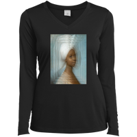 Thumbnail for YOUNG SWISS WOMAN X ARTIST UNKNOWN / CIRCA 1800 X OOTO - LST353LS Ladies’ Long Sleeve Performance V-Neck Tee - 1 COLOR -