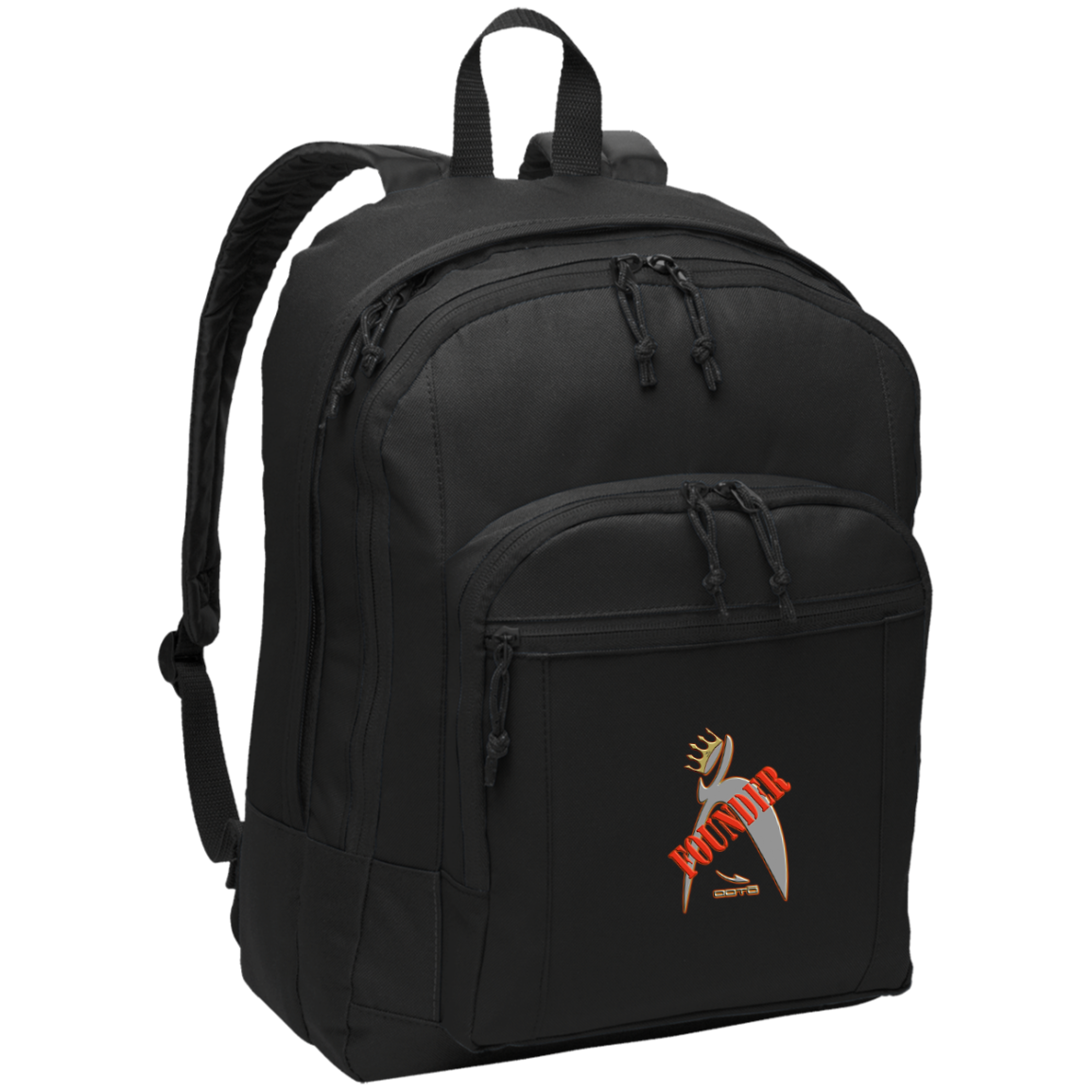 ITEM 39.) FOUNDER - CROWNED BIG STEPPIN GLYPHIC - BG204 Basic Backpack - 1 COLOR -