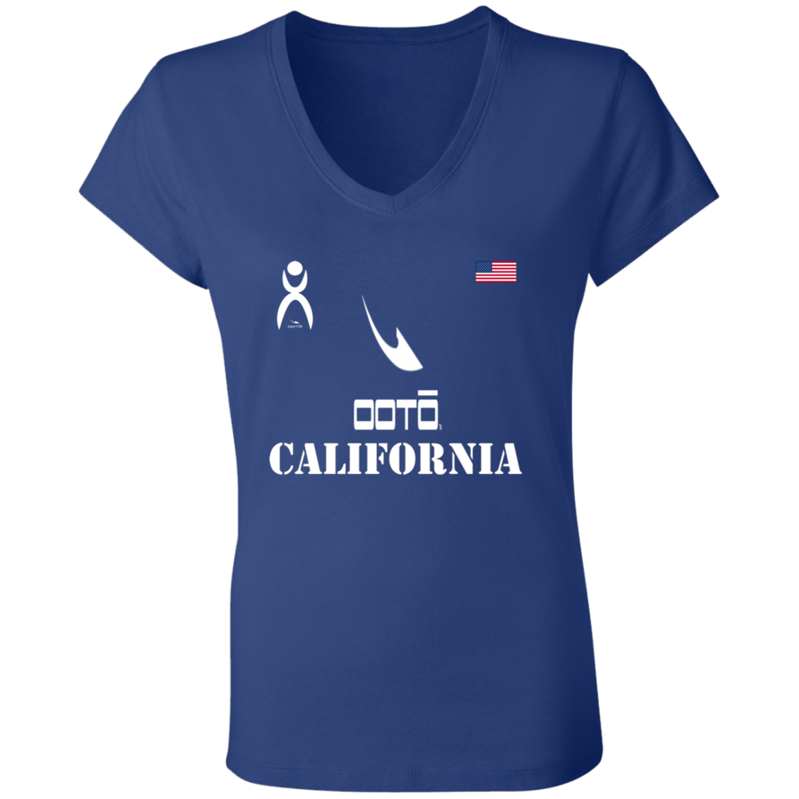 OOTO - CALIFORNIA - B6005 Ladies' Jersey V-Neck T-Shirt - 6 COLORS -