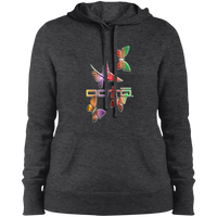 Thumbnail for OOTO - DASH AND BUTTERFLIES EN MULTI COLOR - LST254 Ladies' Pullover Hooded Sweatshirt - 4 COLORS -