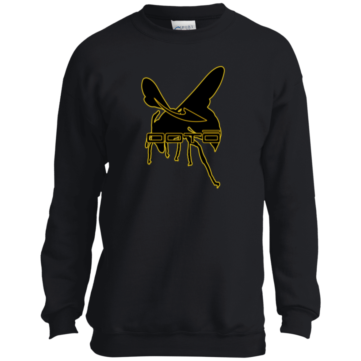 OOTO - DASH AND HORNET BLACK - PC90Y Youth Crewneck Sweatshirt - 5 COLORS -