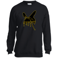 Thumbnail for OOTO - DASH AND HORNET BLACK - PC90Y Youth Crewneck Sweatshirt - 5 COLORS -