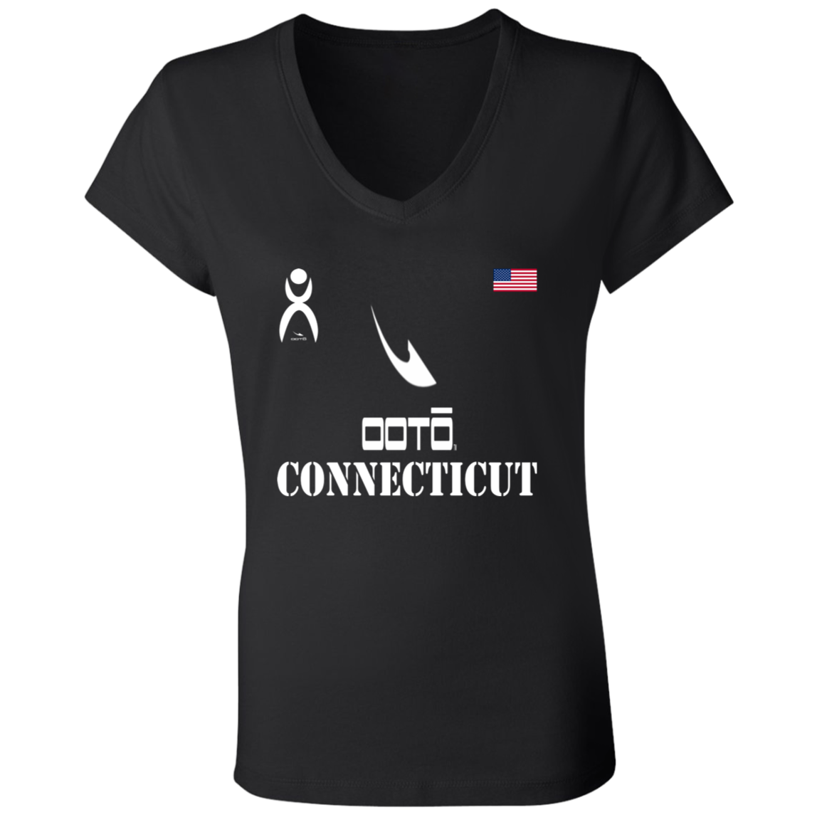 OOTO - CONNECTICUT - B6005 Ladies' Jersey V-Neck T-Shirt - 6 COLORS -