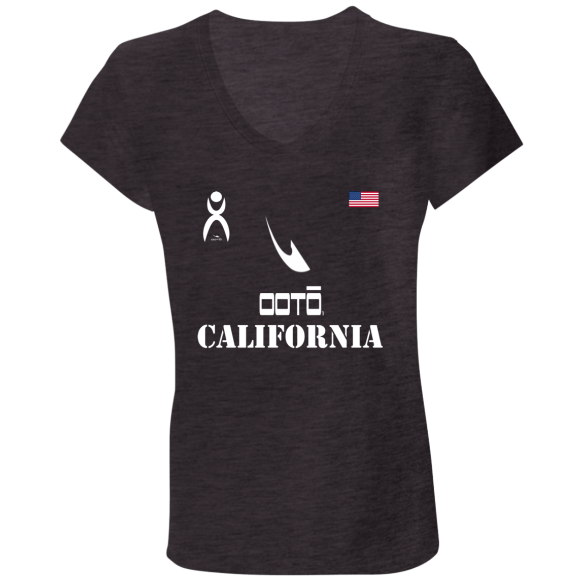 OOTO - CALIFORNIA - B6005 Ladies' Jersey V-Neck T-Shirt - 6 COLORS -