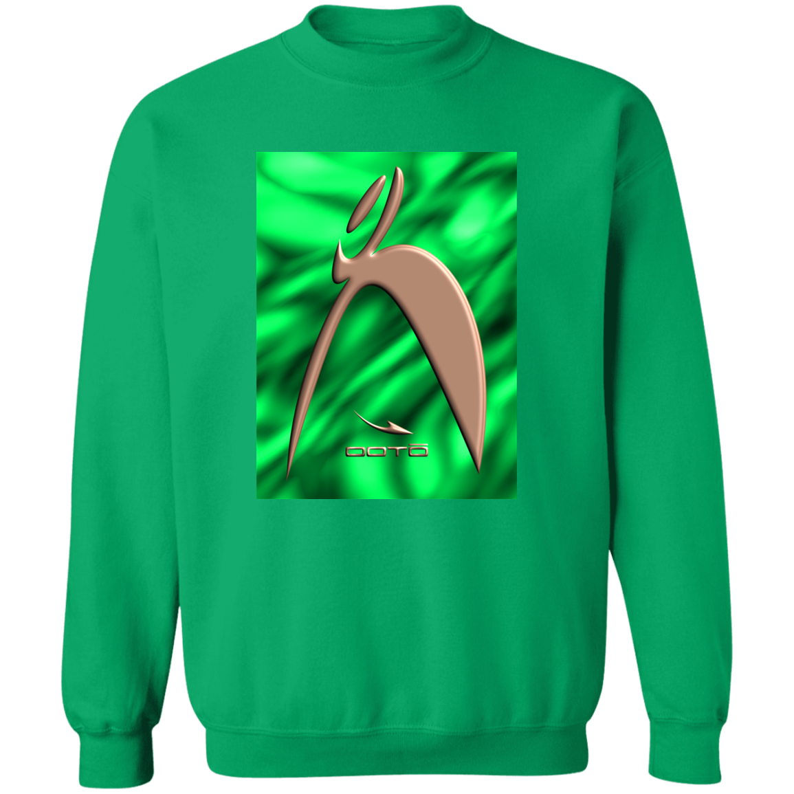 OOTO - BIG STEPPIN COPPER GLYPHIC EN GREEN PLASMA - G180 Crewneck Pullover Sweatshirt - 4 COLORS -