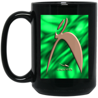 Thumbnail for OOTO - BIG STEPPIN COPPER GLYPHIC EN GREEN PLASMA - BM15OZ 15 oz. Black Mug - 1 COLOR -