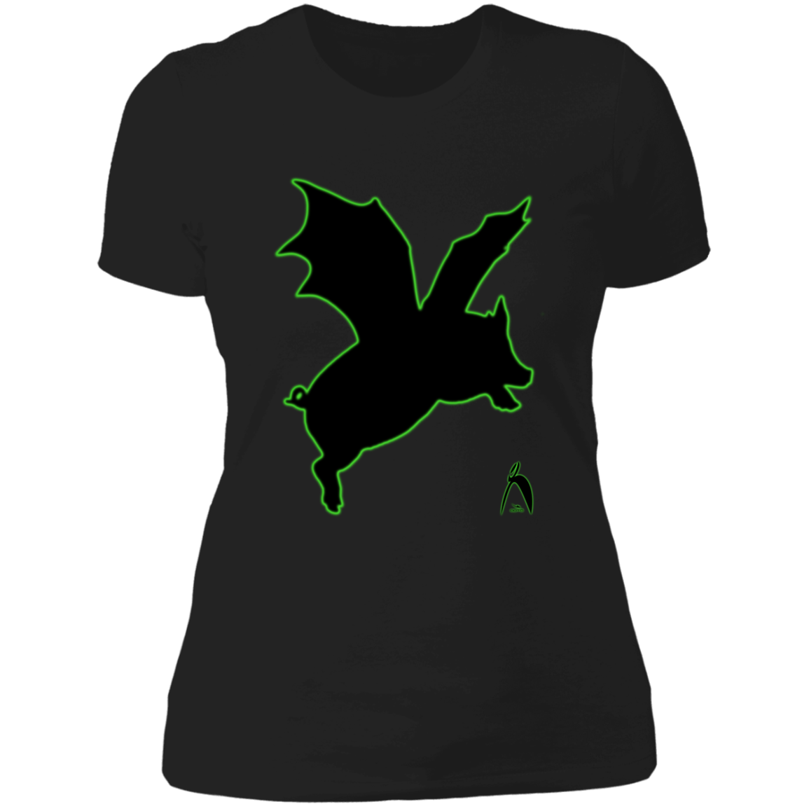 THE DREADED PIG BAT (WILBUR STRIKES) - NL3900 Ladies' Boyfriend T-Shirt - 2 COLORS -