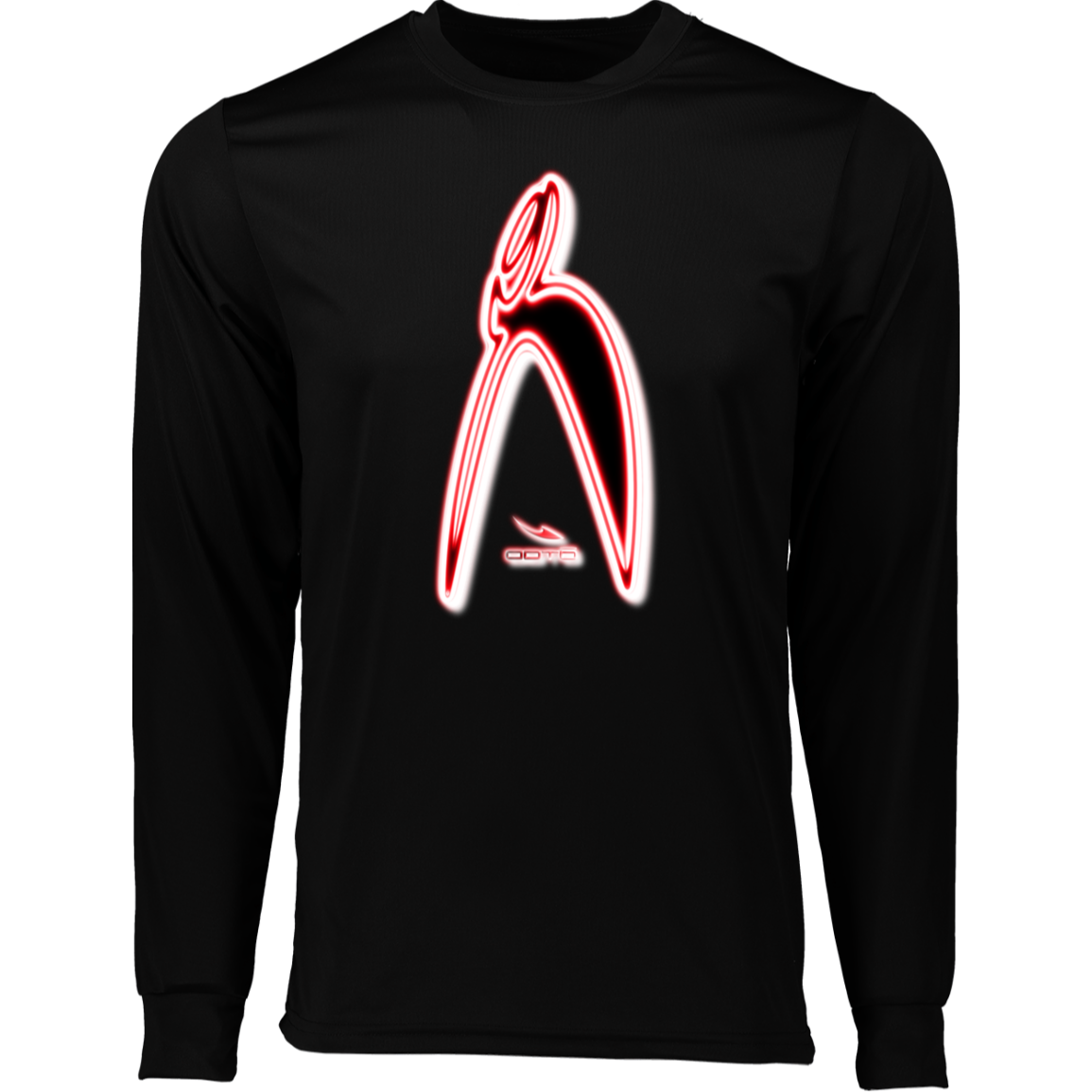 BIG STEPPIN GLYPHIC EN NEON R & W - 788 Long Sleeve Moisture-Wicking Tee - 1 COLOR -