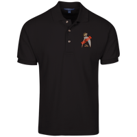 Thumbnail for ITEM 7.) FOUNDER - CROWNED BIG STEPPIN GLYPHIC - K420 Cotton Pique Knit Polo - Men XS THRU 6XL - 1 COLOR -