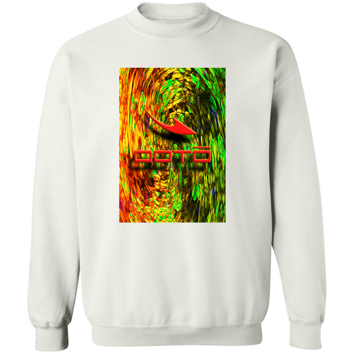 OOTO - DASH AND SHADOW 3D EFFECT  D4 GRADIENT - G180 Crewneck Pullover Sweatshirt - 2 COLORS -