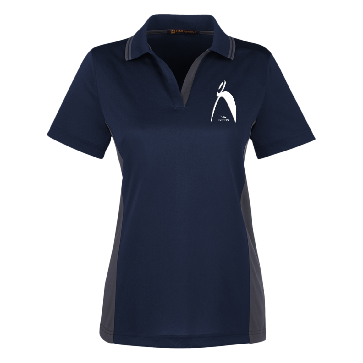 OOTO - BIG STEPPIN GLYPHIC - SM M386W Harriton Womens Colorblock Polo - 4 COLORS -