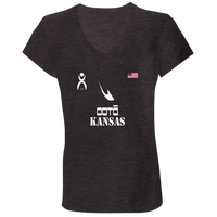 Thumbnail for OOTO - KANSAS - B6005 Ladies' Jersey V-Neck T-Shirt - 6 COLORS -