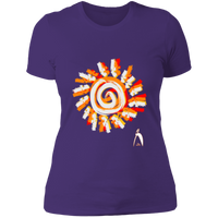 Thumbnail for PAINTED SUN WITH BIG STEPPIN GLYPHIC - NL3900 Ladies' Boyfriend T-Shirt - 12 COLORS -