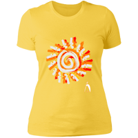 Thumbnail for PAINTED SUN WITH BIG STEPPIN GLYPHIC - NL3900 Ladies' Boyfriend T-Shirt - 12 COLORS -