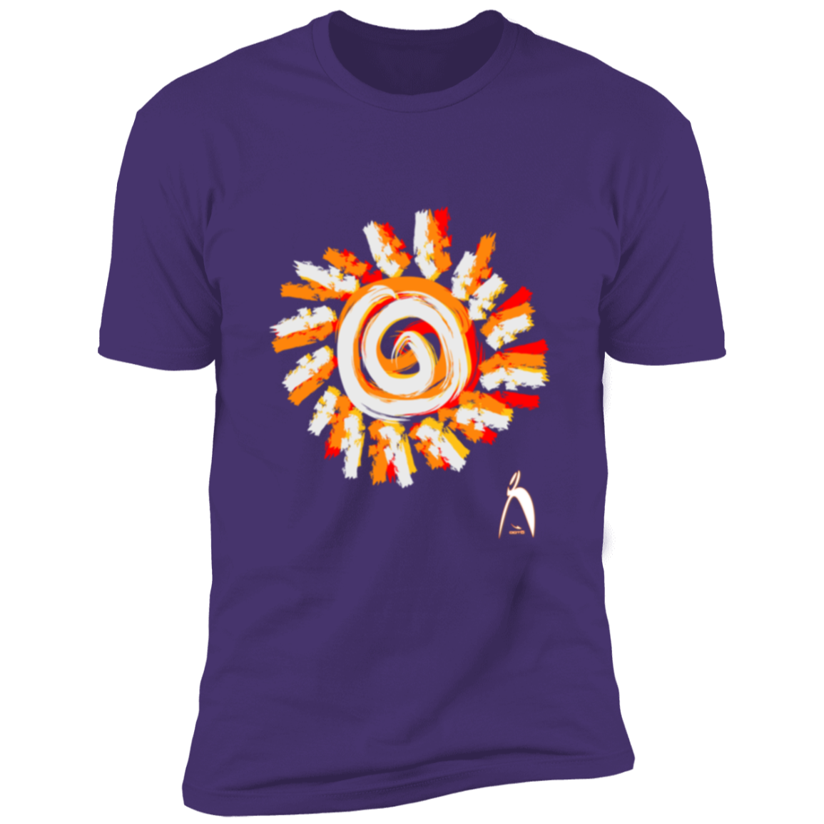 PAINTED SUN WITH BIG STEPPIN GLYPHIC - NL3600 Premium Short Sleeve T-Shirt - 8 COLORS -