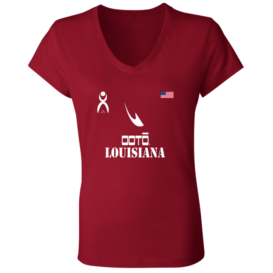 OOTO - LOUISIANA - B6005 Ladies' Jersey V-Neck T-Shirt - 6 COLORS -