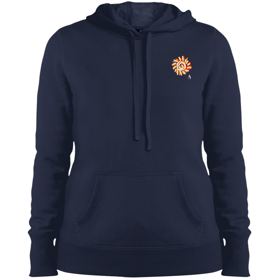 OOTO - PAINTED SUN WITH BIG STEPPIN GLYPHIC CLOSEOUT - LST254 Ladies' Pullover Hooded Sweatshirt - 2 COLORS -