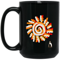 Thumbnail for OOTO - PAINTED SUN WITH BIG STEPPIN GLYPHIC - BM15OZ 15oz Black Mug - 1 COLOR -