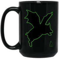 Thumbnail for OOTO - THE DREADED PIG BAT (WILBUR STRIKES) - BM15OZ 15 oz. Black Mug - 1 COLOR -