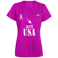 Thumbnail for OOTO - USA - 1790 Ladies’ Moisture-Wicking V-Neck Tee - 2 NEON COLORS -