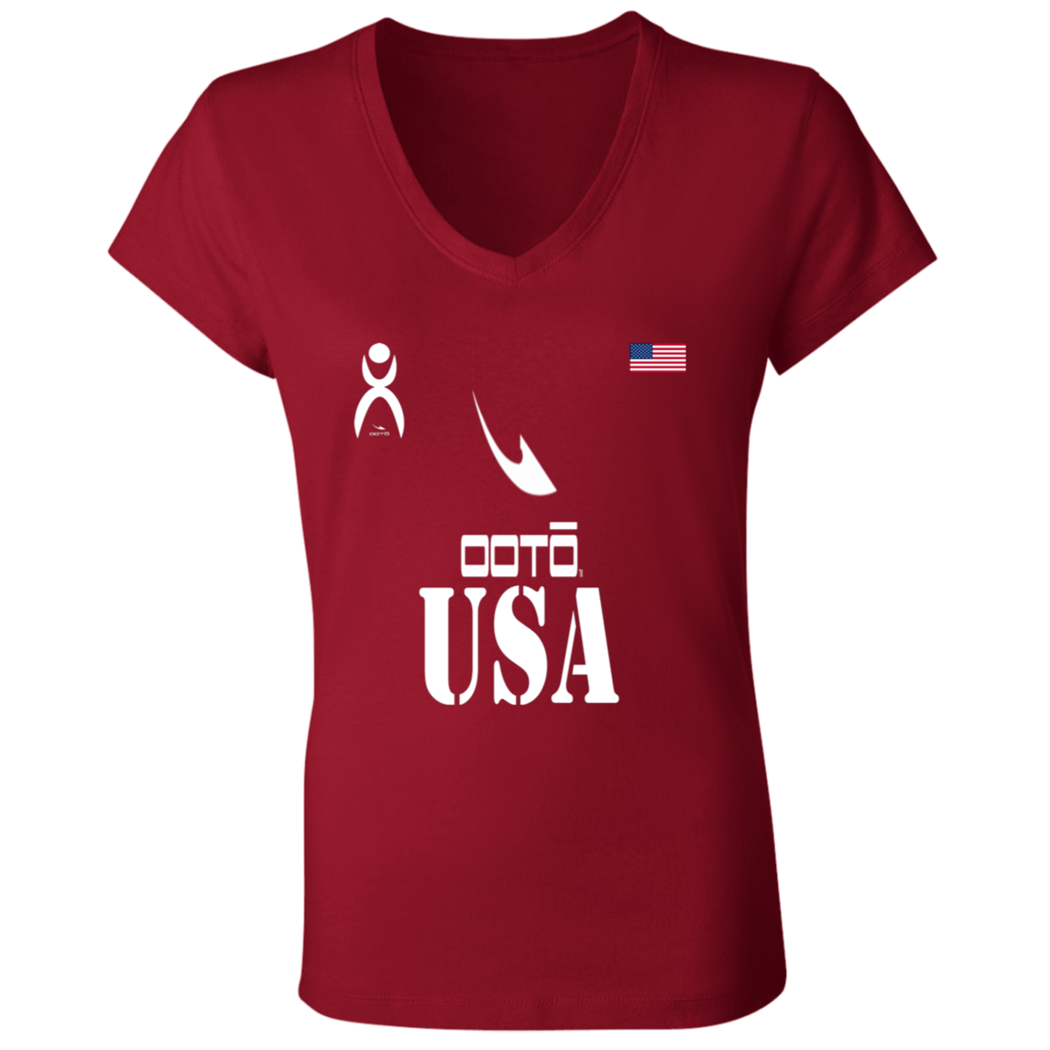 OOTO - USA - B6005 Ladies' Jersey V-Neck T-Shirt