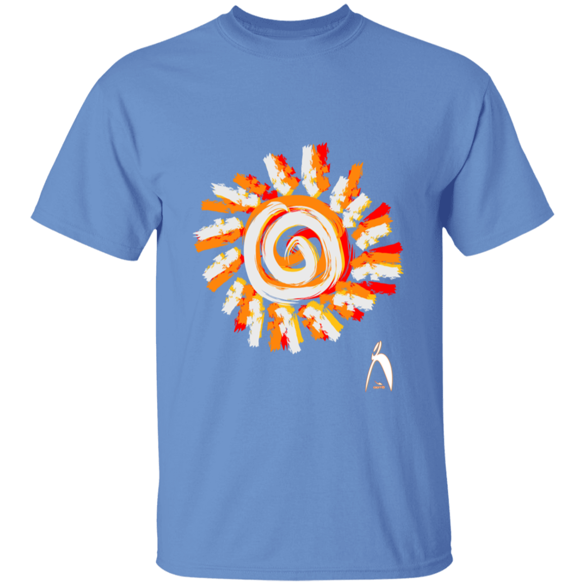 OOTO - PAINTED SUN WITH BIG STEPPIN GLYPHIC - G500B Youth 5.3 oz 100% Cotton T-Shirt - 14 COLORS -