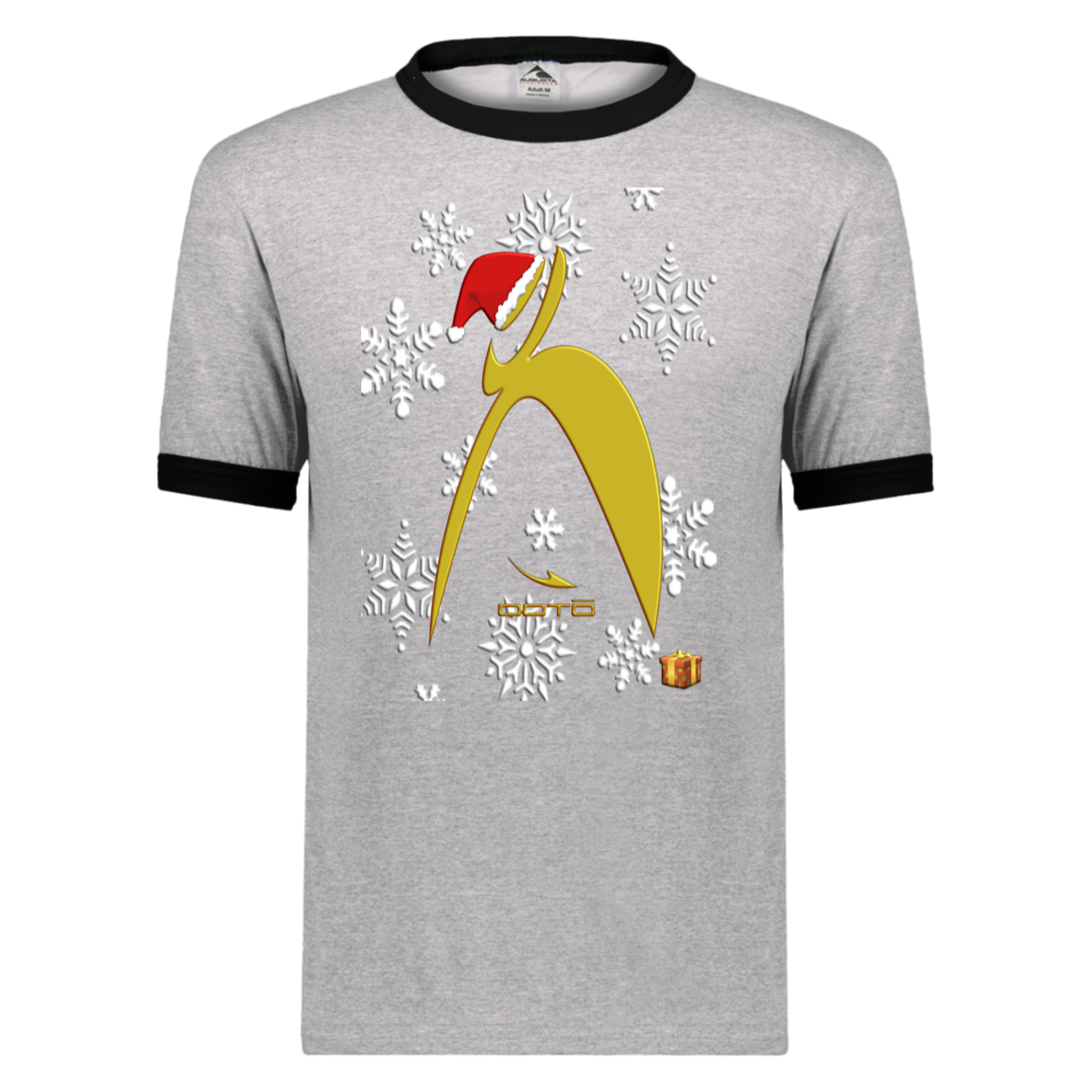 OOTO - BIG STEPPIN GLYPHIC SANTA - 710 Augusta Unisex Ringer Tee - 4 COLORS -