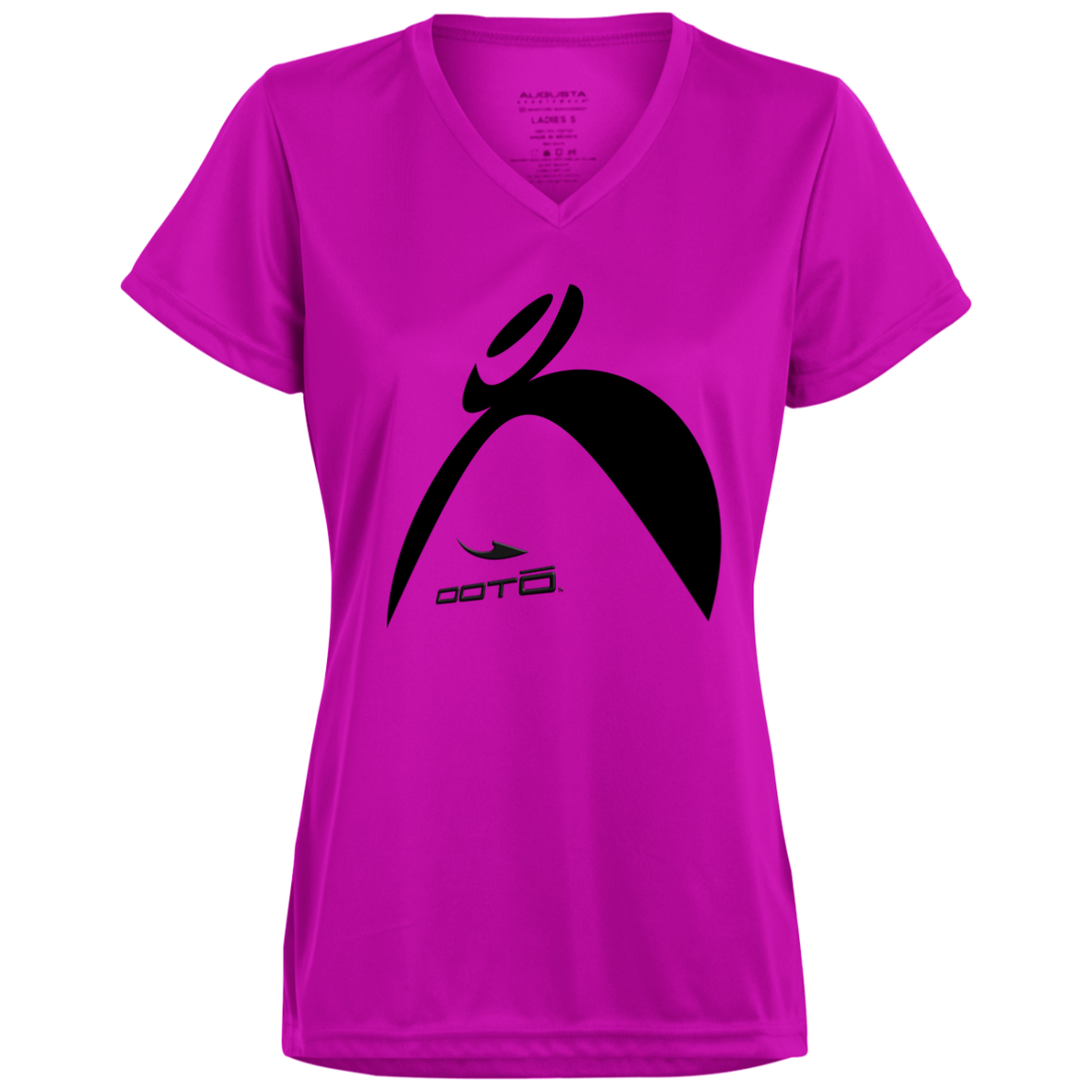 STRETCHING BIG STEPPIN GLYPHIC EN BLACK - 1 1790 Ladies’ Moisture-Wicking V-Neck Tee - 2 COLORS -