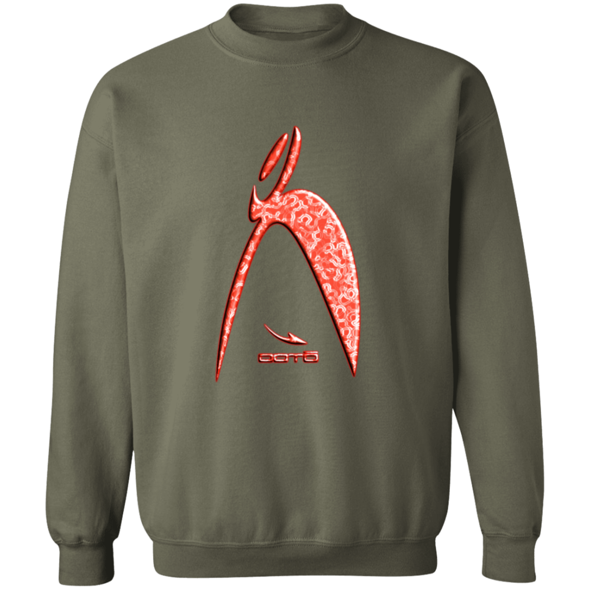 OOTO - BIG STEPPIN GLYPHIC NEON RINGS RED - G180 Crewneck Pullover Sweatshirt - 10 COLORS -