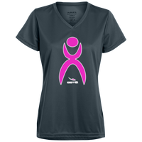 Thumbnail for GLYPHIC EN PINK WHITE IG - 1790 Ladies’ Moisture-Wicking V-Neck Tee - 4 COLORS -