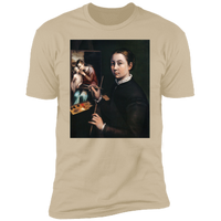 Thumbnail for SOFONISBA ANGUISSOLA - SELF PORTRAIT AT THE EASEL - ca.1556-1565 - LANCUT CASTLE / POLAND - NL3600 Premium Short Sleeve T-Shirt - 7 COLORS -