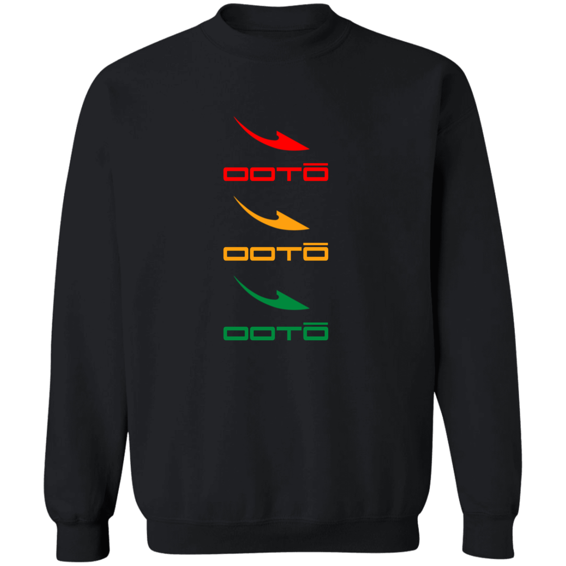 OOTO - DASHES EN TRI COLOR X 3 - G180 Crewneck Pullover Sweatshirt - 4 COLORS -