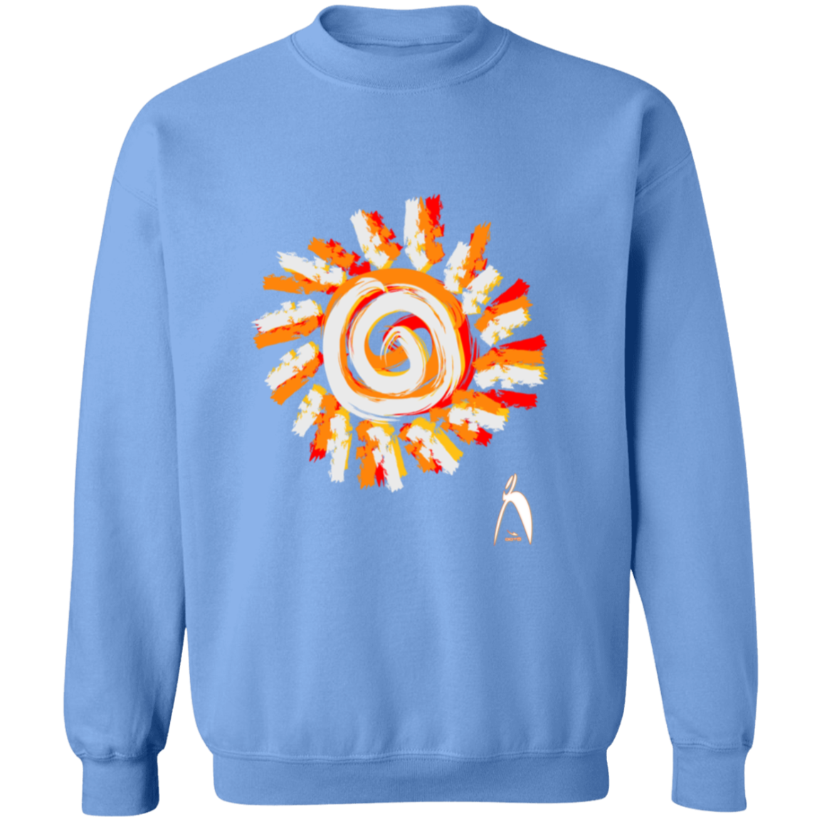 OOTO - PAINTED SUN WITH BIG STEPPIN GLYPHIC - G180 Crewneck Pullover Sweatshirt - 10 COLORS -