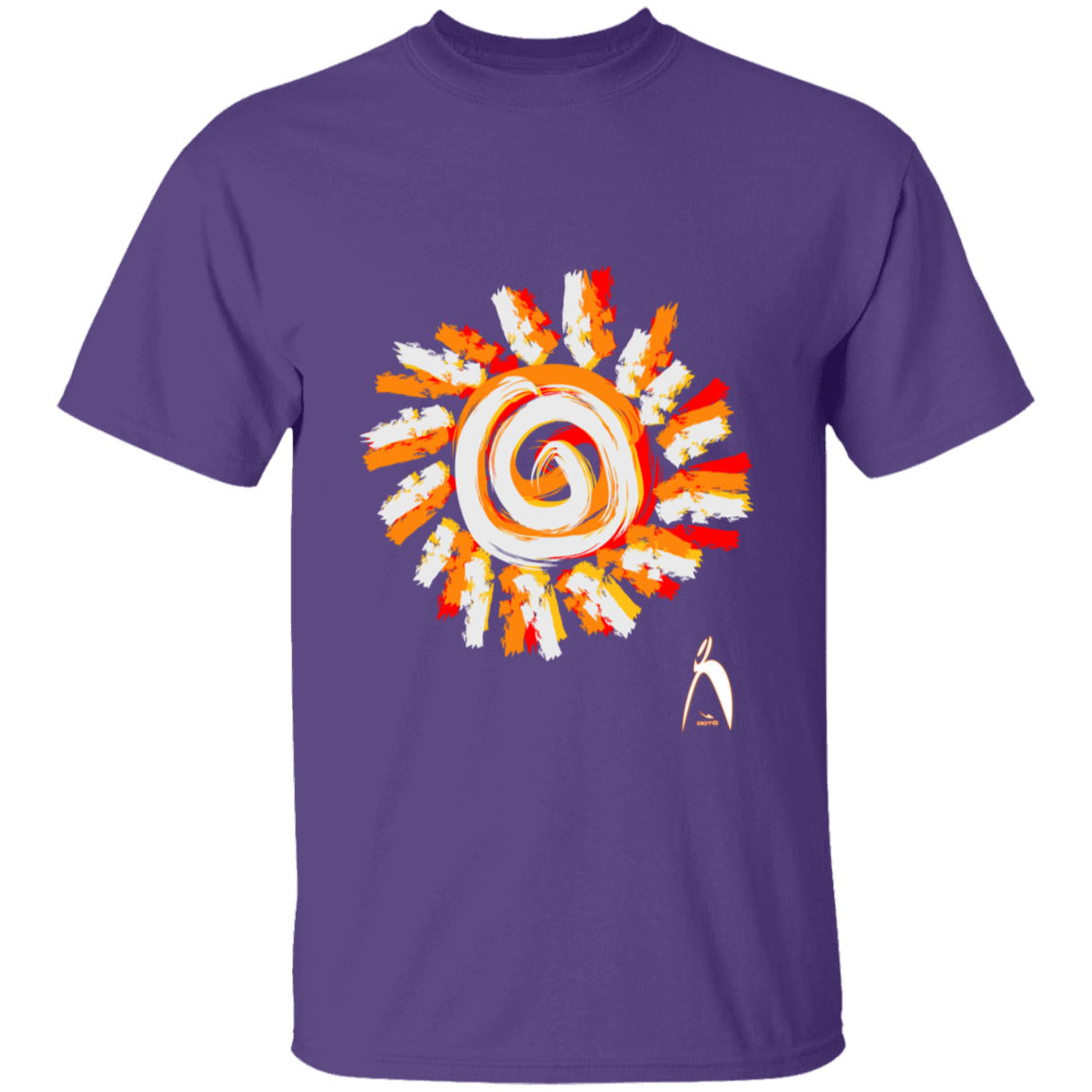 OOTO - PAINTED SUN WITH BIG STEPPIN GLYPHIC - G500B Youth 5.3 oz 100% Cotton T-Shirt - 14 COLORS -