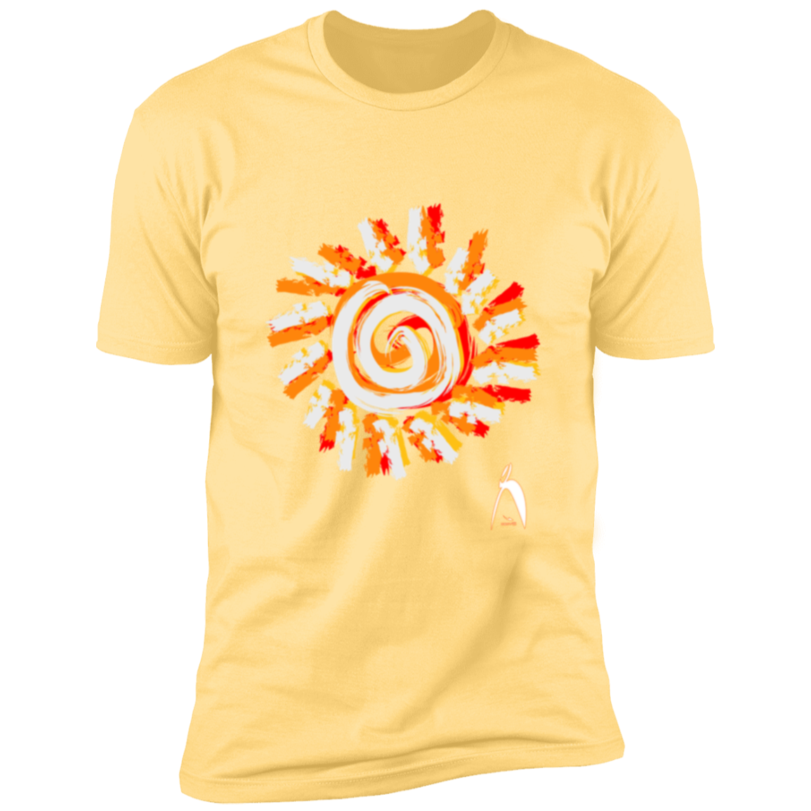 PAINTED SUN WITH BIG STEPPIN GLYPHIC - NL3600 Premium Short Sleeve T-Shirt - 8 COLORS -