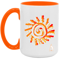 Thumbnail for OOTO - PAINTED SUN WITH BIG STEPPIN GLYPHIC - AM15OZ 15oz Accent Mug - 4 COLORS -