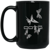 Thumbnail for OOTO - DASH AND BUTTERFLIES EN GRAY BM15OZ 15 oz. Black Mug - 1 COLOR -